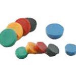 Kraftmagnete (10 Stck.) rund, mit Colorkappe, 2 Größen, farbig sortiert 